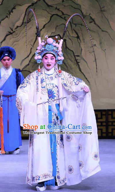 Jiu Jiang Kou Chinese Peking Opera Takefu Hua Yunlong Garment Costumes and Headwear Beijing Opera Apparels Martial Male Clothing