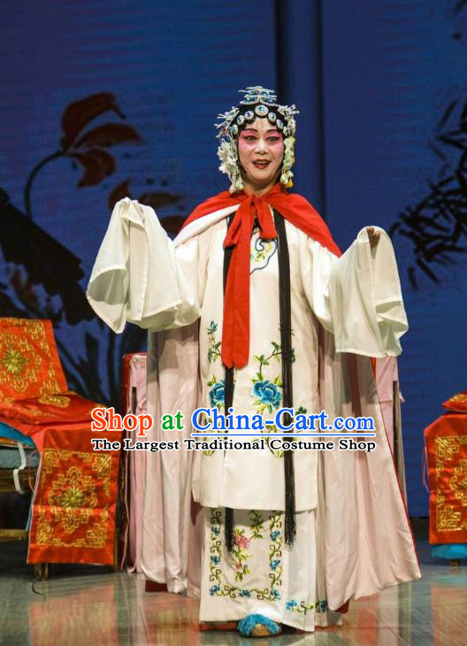 Chinese Beijing Opera Actress Apparels Ba Zhen Tang Costumes and Headpieces Traditional Peking Opera Hua Tan Dress Diva Garment