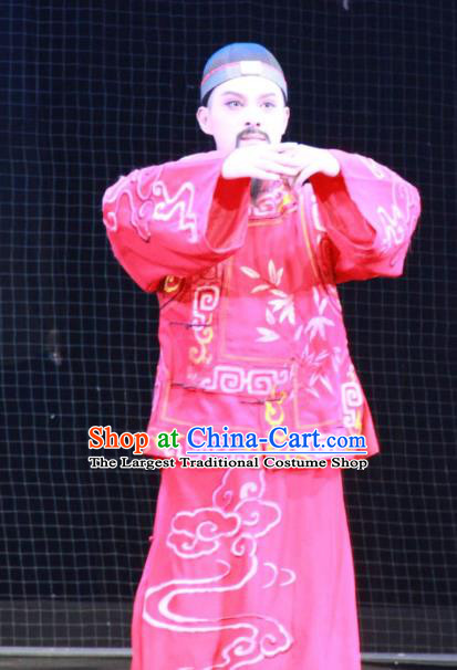 Yue Zhao Sai Bei Chinese Peking Opera Scholar Tang Tianyu Garment Costumes and Headwear Beijing Opera Male Wedding Apparels Clothing