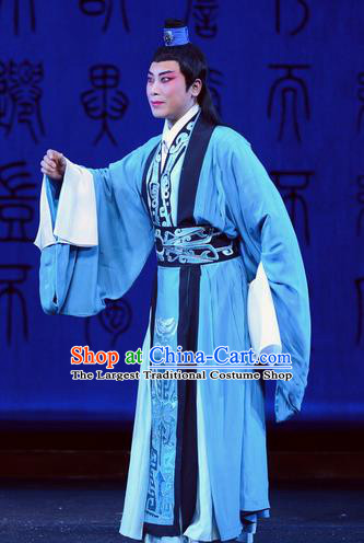 Qu Yuan Chinese Peking Opera Xiaosheng Garment Costumes and Headwear Beijing Opera Young Male Apparels Niche Song Yu Clothing