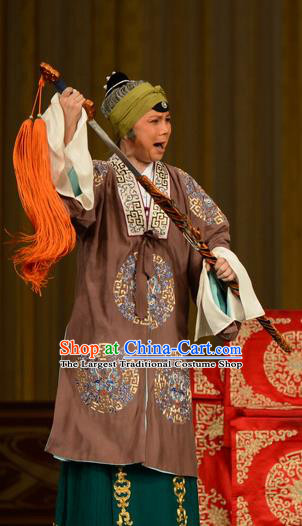 Chinese Beijing Opera Elderly Woman Apparels Zhan Jing Tang Costumes and Headpieces Traditional Peking Opera Dame Dress Garment