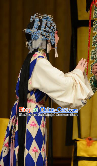 Chinese Beijing Opera Taoist Nun Apparels Zhan Jing Tang Costumes and Headpieces Traditional Peking Opera Hua Tan Dress Princess Nanning Garment
