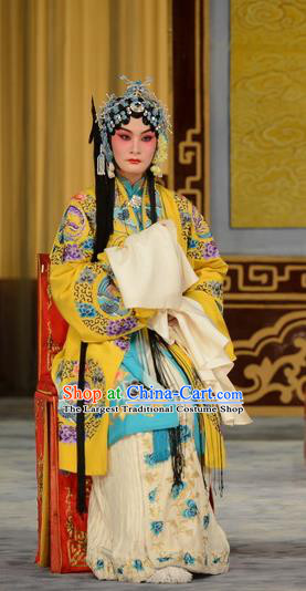 Chinese Beijing Opera Empress Apparels He Hou Ma Dian Costumes and Headpieces Traditional Peking Opera Young Female Dress Queen Garment