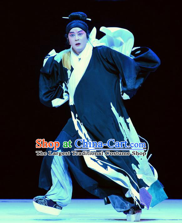Su Qin Chinese Peking Opera Political Strategists Garment Costumes and Headwear Beijing Opera Young Man Apparels Scholar Clothing