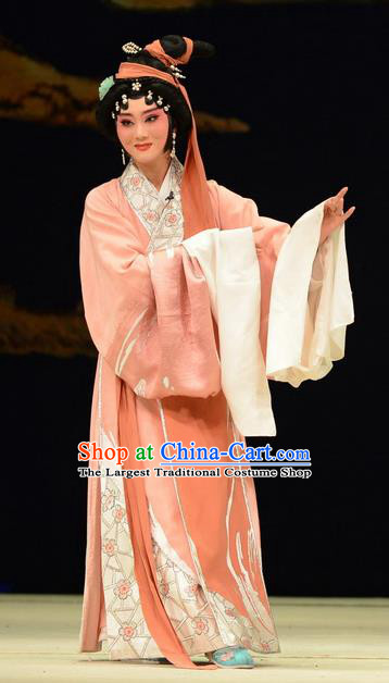 Chinese Beijing Opera Young Woman Apparels Su Qin Costumes and Headpieces Traditional Peking Opera Hua Tan Dress Actress Garment