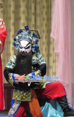 Qin Xianglian Chinese Ping Opera Wusheng Garment Costumes and Headwear Pingju Opera Martial Male Apparels Bodyguard Clothing
