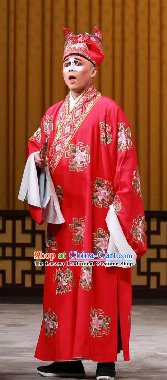 Shi Wen Hui Chinese Peking Opera Rich Childe Garment Costumes and Headwear Beijing Opera Young Man Niu Siwen Apparels Clothing