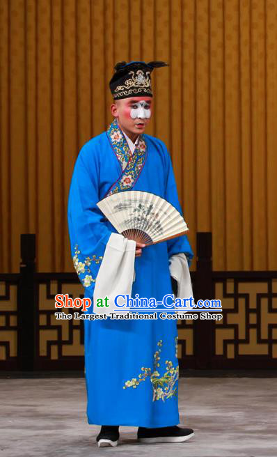 Shi Wen Hui Chinese Peking Opera Young Man Che Buqing Garment Costumes and Headwear Beijing Opera Apparels Childe Clothing