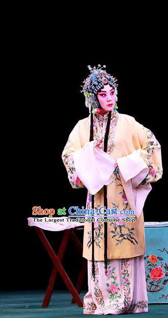 Chinese Beijing Opera Rich Lady Apparels Shi Wen Hui Costumes and Headpieces Traditional Peking Opera Hua Tan Dress Young Beauty Shen Wan E Garment