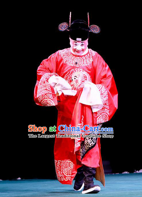 Shi Wen Hui Chinese Peking Opera Bridegroom Garment Costumes and Headwear Beijing Opera Bully Niu Siwen Apparels Clothing