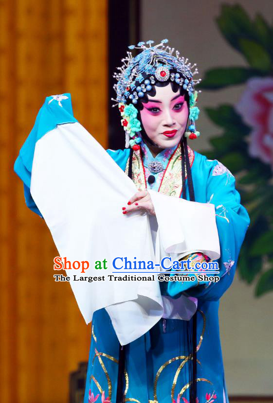 Chinese Beijing Opera Actress Apparels Shi Wen Hui Costumes and Headpieces Traditional Peking Opera Hua Tan Diva Che Jingfang Dress Rich Female Garment