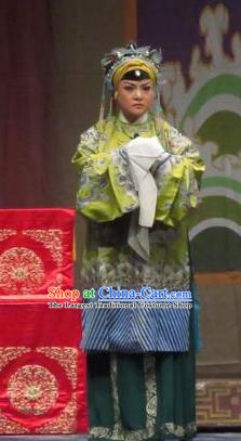 Chinese Ping Opera Elderly Female Qin Xianglian Princess Apparels Costumes and Headdress Traditional Pingju Opera Old Woman Dress Empress Garment