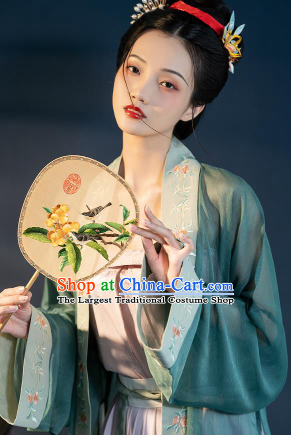 Chinese Traditional Song Dynasty Historical Costumes Ancient Nobility Lady Hanfu Dress Garment Apparels Complete Set