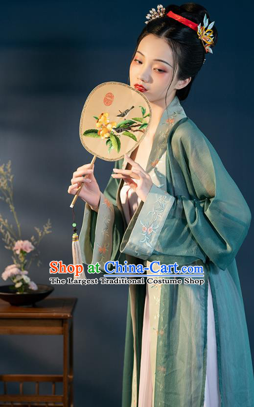 Chinese Traditional Song Dynasty Historical Costumes Ancient Nobility Lady Hanfu Dress Garment Apparels Complete Set