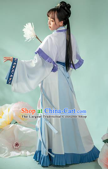 Chinese Ancient Goddess Palace Lady Hanfu Dress Garment Apparels Traditional Jin Dynasty Royal Princess Historical Costumes for Women