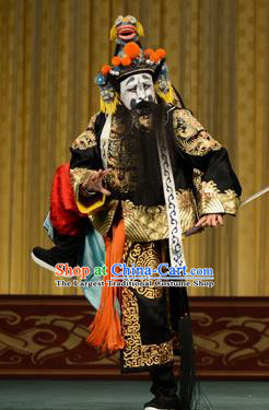 Xiao Yao Jin Chinese Peking Opera Wusheng Garment Costumes and Headwear Beijing Opera Martial Male Apparels Takefu Hua Qin Clothing