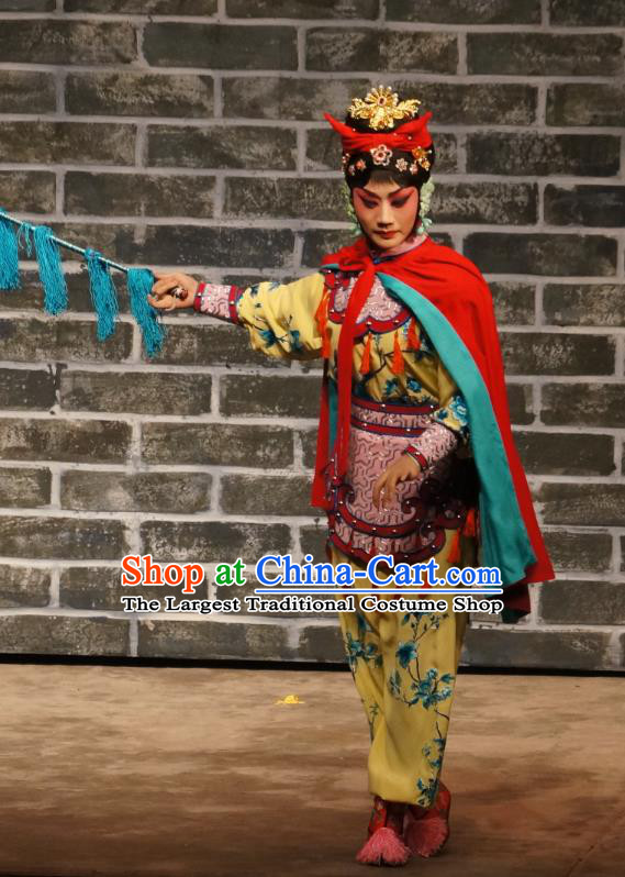 Chinese Beijing Opera Martial Female Apparels Seven Heros Five Gallants Costumes and Headpieces Traditional Peking Opera Swordswoman Dress Garment