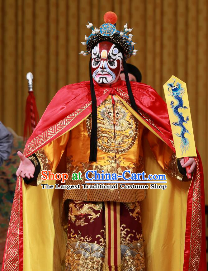 San Dao Ling Chinese Peking Opera Takefu Xie Tianci Garment Costumes and Headwear Beijing Opera Martial Male Apparels Takefu Clothing