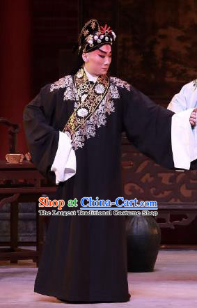 Seven Heros Five Gallants Chinese Peking Opera Takefu Garment Costumes and Headwear Beijing Opera Martial Male Apparels Swordsman Clothing