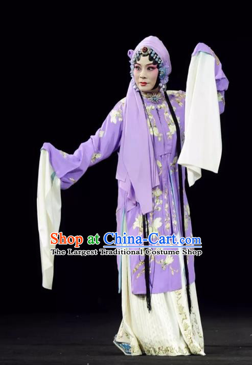 Chinese Beijing Opera Actress Apparels Return to the Han Dynasty Costumes and Headpieces Traditional Peking Opera Diva Dress Hua Tan Cai Wenji Garment