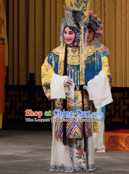 Chinese Beijing Opera Empress Lv Apparels Xing Han Tu Costumes and Headpieces Traditional Peking Opera Hua Tan Dress Queen Garment