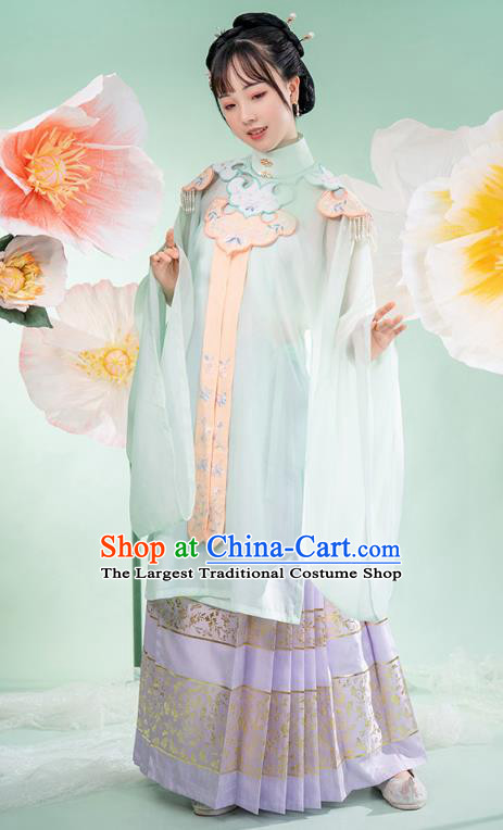 Chinese Ancient Royal Princess Hanfu Dress Palace Lady Apparels Traditional Ming Dynasty Blouse and Skirt Historical Costumes Complete Set