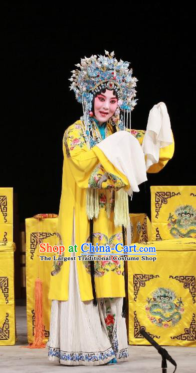 Chinese Beijing Opera Queen Apparels Ming Mo Yi Hen Costumes and Headpieces Traditional Peking Opera Empress Dress Garment