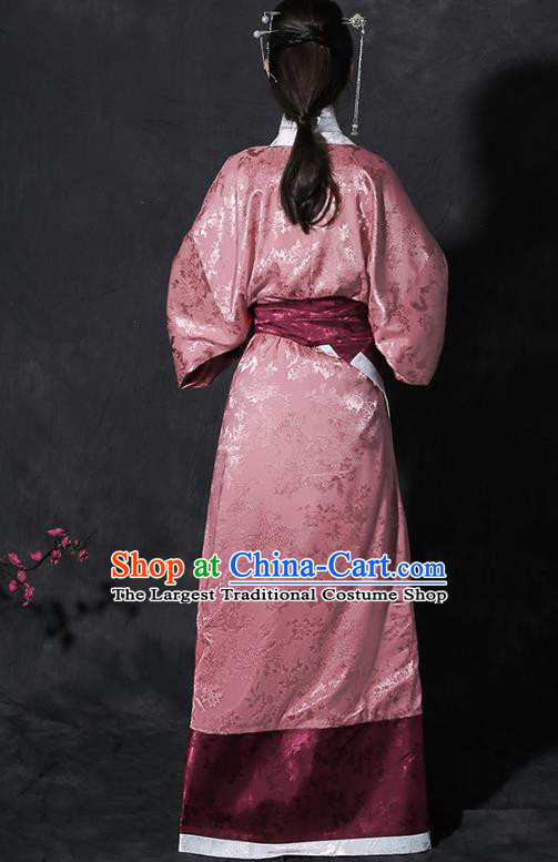 Chinese Traditional Han Dynasty Palace Lady Hanfu Dress Ancient Curving Front Garment Court Woman Historical Costumes