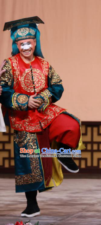 Chun Gui Meng Chinese Peking Opera Runners Garment Costumes and Headwear Beijing Opera Wusheng Apparels Takefu Clothing