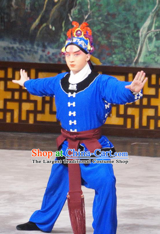 Daming Prefecture Chinese Peking Opera Wusheng Garment Costumes and Headwear Beijing Opera Martial Male Apparels Takefu Yan Qing Clothing