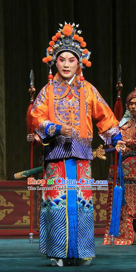 Yu Guo Yuan Chinese Peking Opera Takefu Garment Costumes and Headwear Beijing Opera Wusheng Apparels Lord Li Shimin Clothing