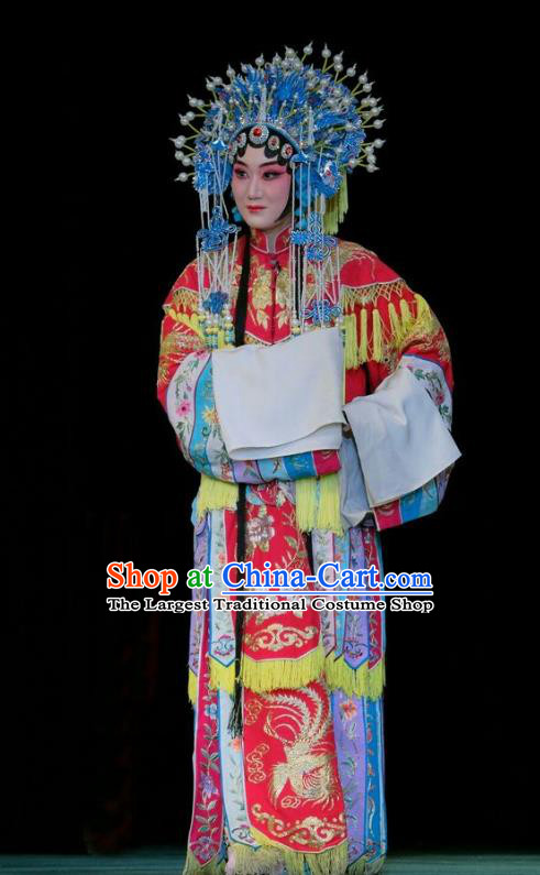 Chinese Beijing Opera Hua Tan Apparels Duan Mi Jian Costumes and Headpieces Traditional Peking Opera Actress Dress Princess Heyang Garment