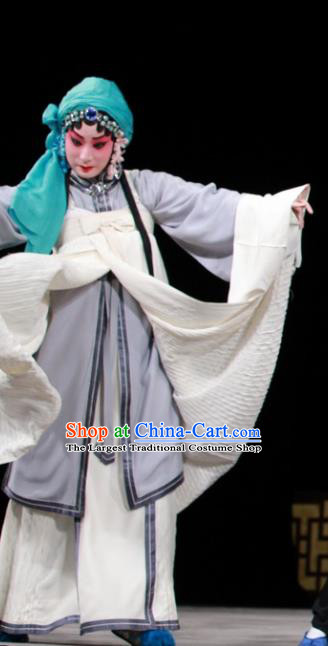 Chinese Beijing Opera Diva Dan Apparels Sang Yuan Ji Zi Costumes and Headpieces Traditional Peking Opera Young Female Dress Tsing Yi Garment