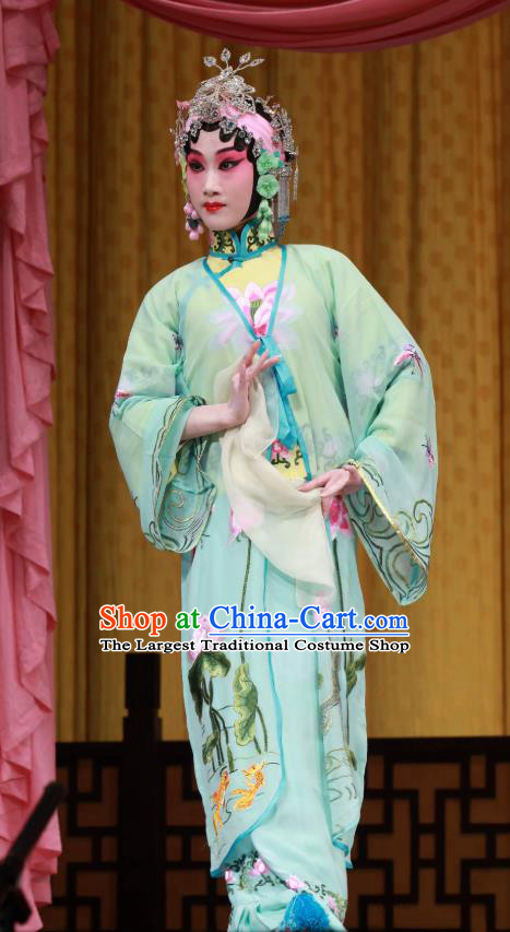 Chinese Beijing Opera Hua Tan Li Yaxian Apparels Xiu Ru Ji Costumes and Headpieces Traditional Peking Opera Actress Dress