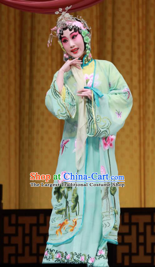 Chinese Beijing Opera Hua Tan Li Yaxian Apparels Xiu Ru Ji Costumes and Headpieces Traditional Peking Opera Actress Dress
