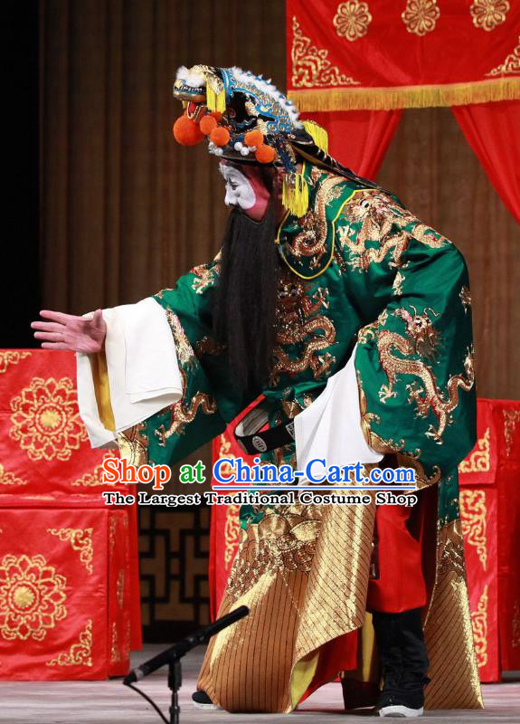 Jiang You Guan Chinese Peking Opera General Ma Miao Garment Costumes and Headwear Beijing Opera Jing Role Apparels Military Officer Clothing