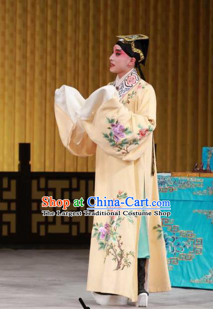 Hua Tian Cuo Chinese Peking Opera Xiaosheng Garment Costumes and Headwear Beijing Opera Niche Apparels Scholar Bian Ji Clothing