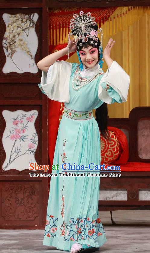 Chinese Beijing Opera Hua Tan Actress Apparels Huo Xiaoyu Costumes and Headpieces Traditional Peking Opera Young Lady Dress Diva Garment