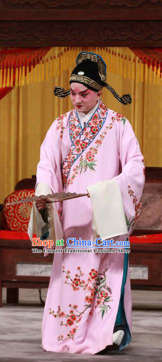Huo Xiaoyu Chinese Peking Opera Xiaosheng Garment Costumes and Headwear Beijing Opera Niche Apparels Scholar Li Yi Clothing