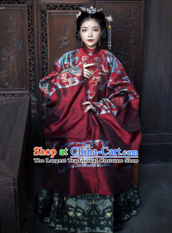 Chinese Traditional Ming Dynasty Imperial Madame Historical Costumes Ancient Royal Infanta Hanfu Dress for Women