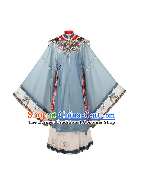 Chinese Traditional Ming Dynasty Nobility Lady Historical Costumes Ancient Royal Infanta Hanfu Dress Court Princess Garment
