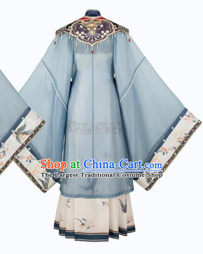 Chinese Traditional Ming Dynasty Nobility Lady Historical Costumes Ancient Royal Infanta Hanfu Dress Court Princess Garment