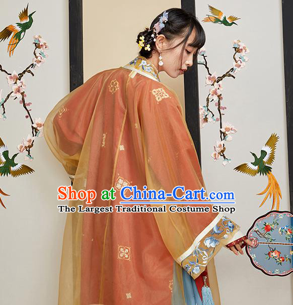 Chinese Ancient Young Lady Hanfu Dress Traditional Song Dynasty Nobility Female Historical Costumes Embroidered Garment for Women