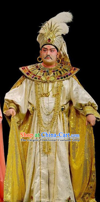Love of Guan Yin Chinese Peking Opera Young Male Garment Costumes and Headwear Beijing Opera Xiaosheng Apparels Prince Shuopo Clothing