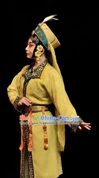 Chinese Beijing Opera Lady Maid Apparels Cave of Silver Wed Costumes and Headdress Traditional Peking Opera Servant Girl Dress Garment