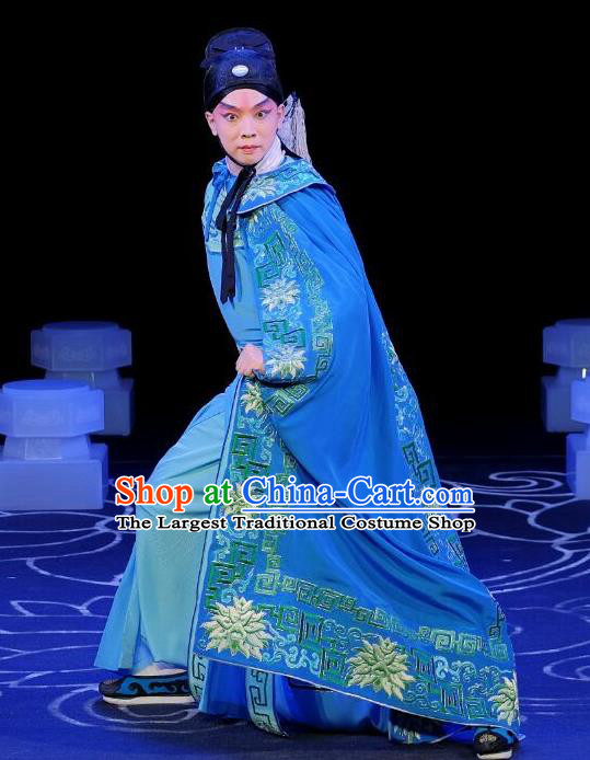 A Love Beyond Chinese Peking Opera Xiaosheng Garment Costumes and Headwear Beijing Opera Young Male Apparels Craftsman Cui Ning Clothing
