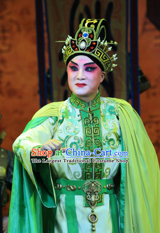 King Zhao Wuling Chinese Peking Opera Xiaosheng Garment Costumes and Headwear Beijing Opera Young Male Apparels Prince Zhao He Clothing