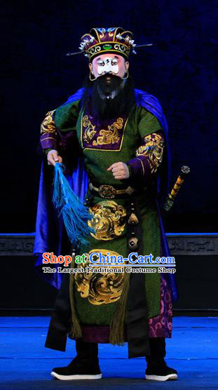 King Zhao Wuling Chinese Peking Opera Treacherous Official Garment Costumes and Headwear Beijing Opera Apparels Clothing