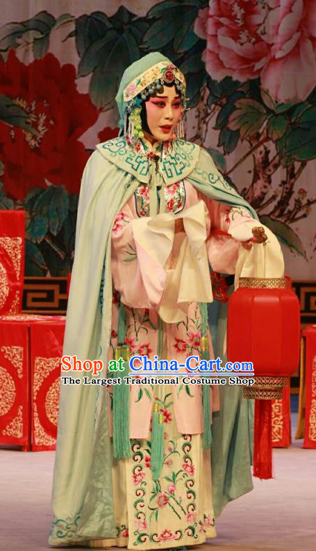Chinese Beijing Opera Distress Woman Apparels Nan Jie Guan Costumes and Headdress Traditional Peking Opera Young Female Dress Actress Xu Jinhua Garment