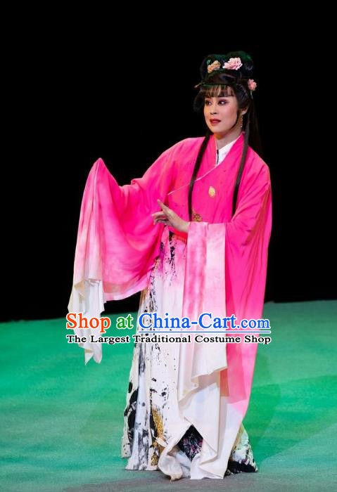 Chinese Beijing Opera Young Female E Huang Apparels Da Shun Costumes and Headdress Traditional Peking Opera Hua Tan Dress Imperial Consort Garment